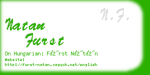 natan furst business card